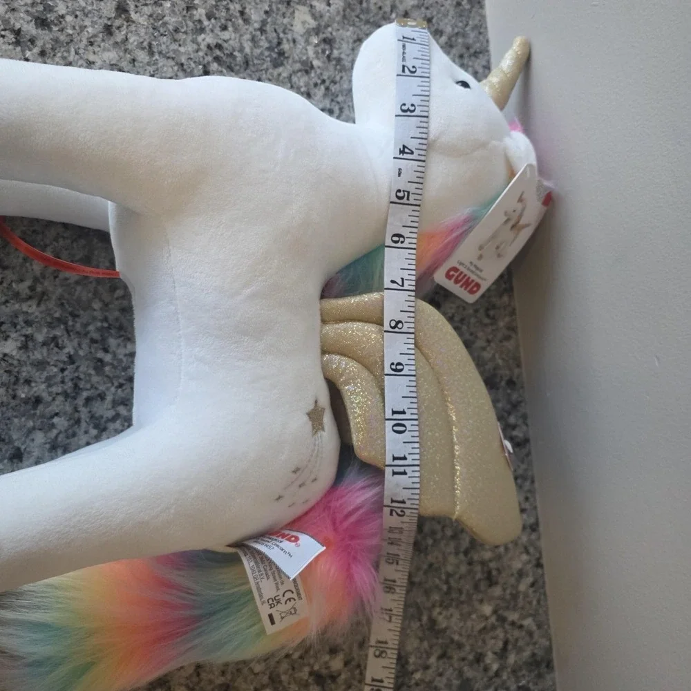 GUND My Magical Light & Sound Unicorn Plush Stuffed Animal Toy White Gold Medium